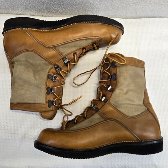 Danner Sierra x Cabelas Boots Mens 10 Leather Canvas Hunting Tan Vibram Sole USA main image 5